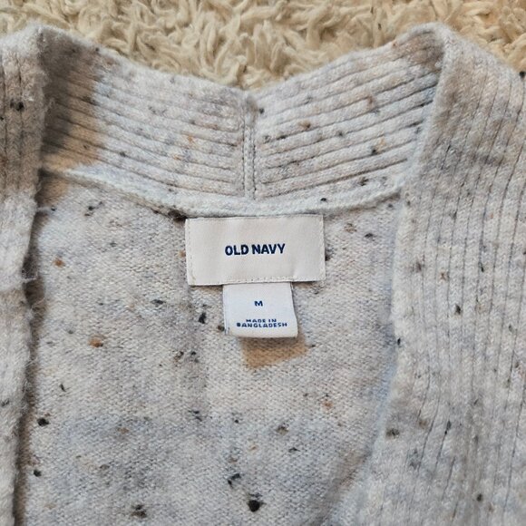 Old Navy Confetti Heathered Gray Open Front Cardigan Sweater - Picture 4 of 8